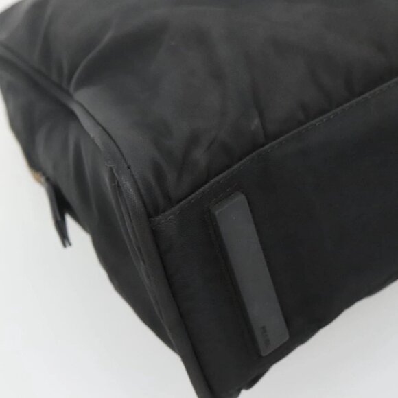 PRADA Hand Bag Nylon Black Gold Auth 141813 - Picture 5 of 16